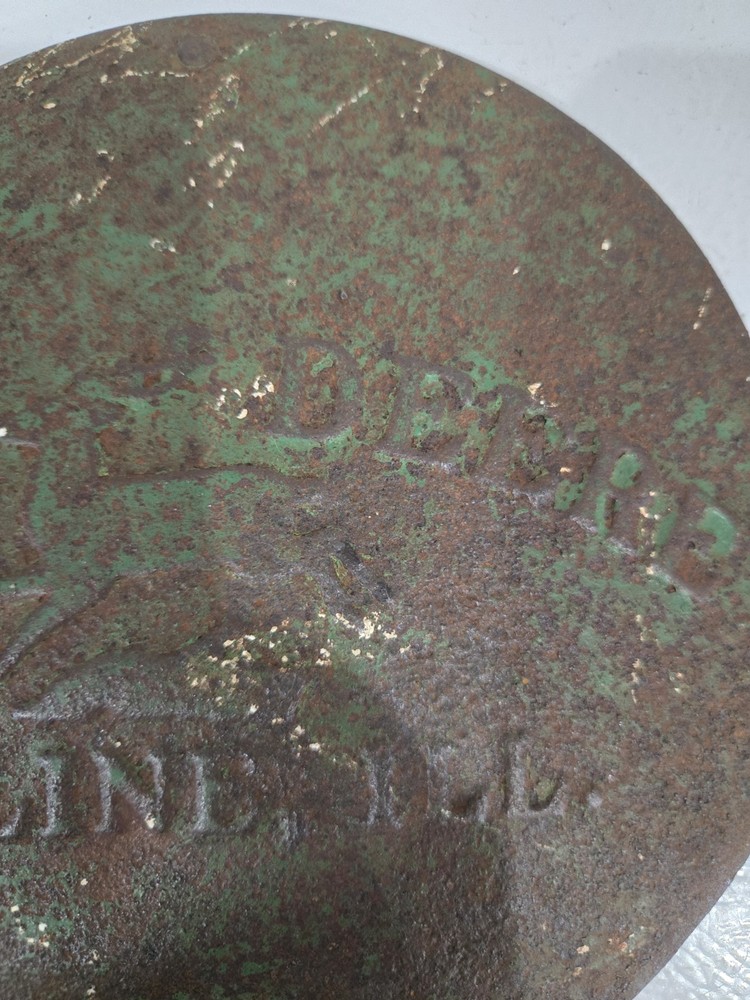 Vintage John Deere Corn Planter Cast Iron Lid