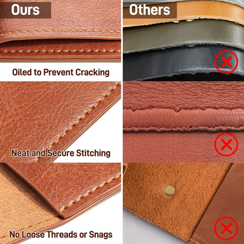 Brown PU Leather File Folder for Documents,Important Document Folder with Str...