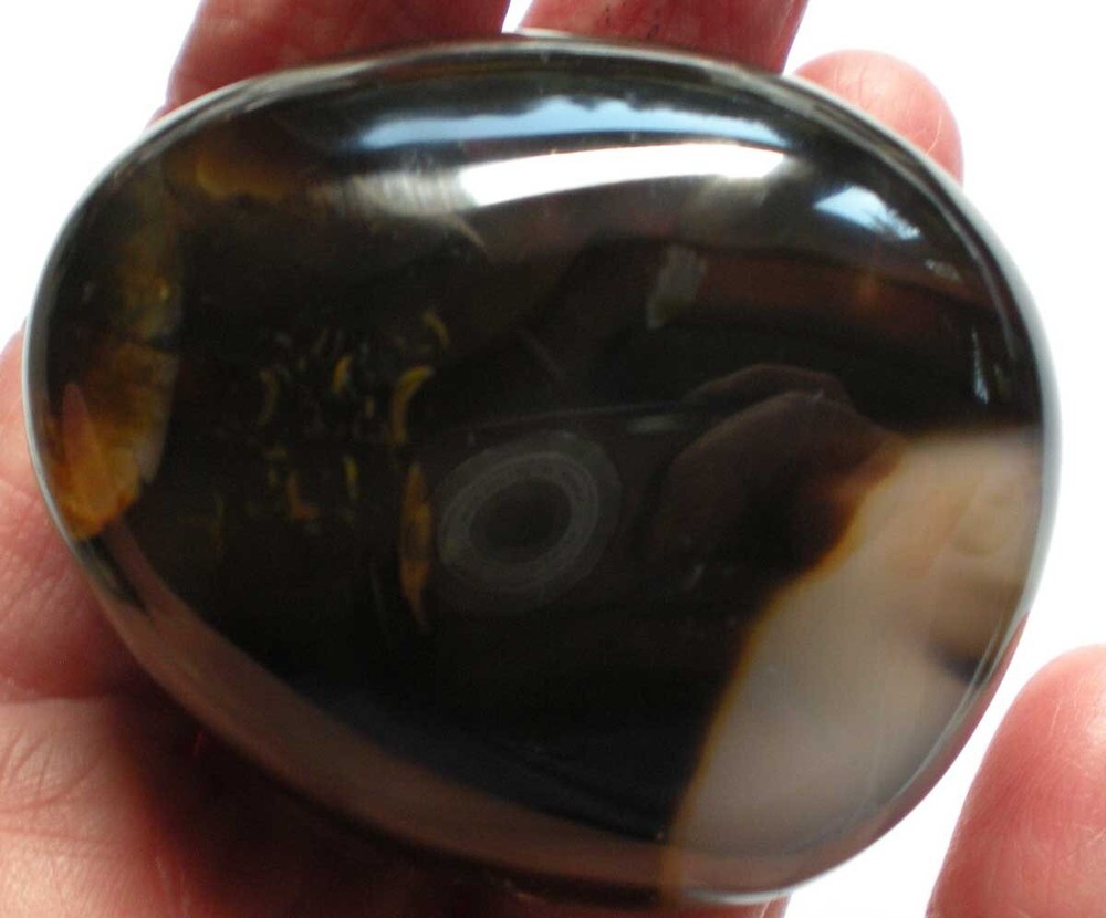 Dendritic Agate Polished Palmstone Madagascar sc750e