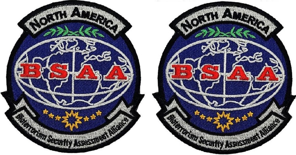 Resident Evil North America BSAA Logo Embroidered Patch |2PC Hook Backing 4"