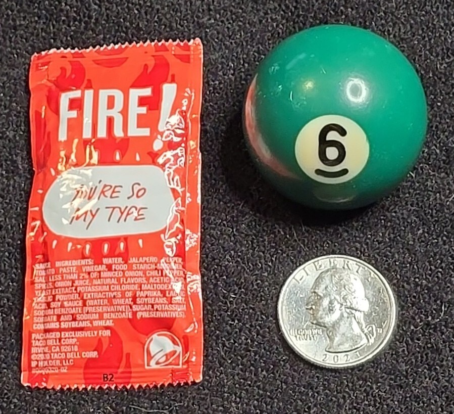 Replacement mini billiard Ball - Solid Green #6 Ball 1.5"