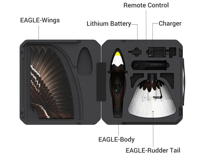RC BIRD Eagle Orithopter FLAPPING WING 2.4GHZ RTF -NO BATTERY & CHARGE-