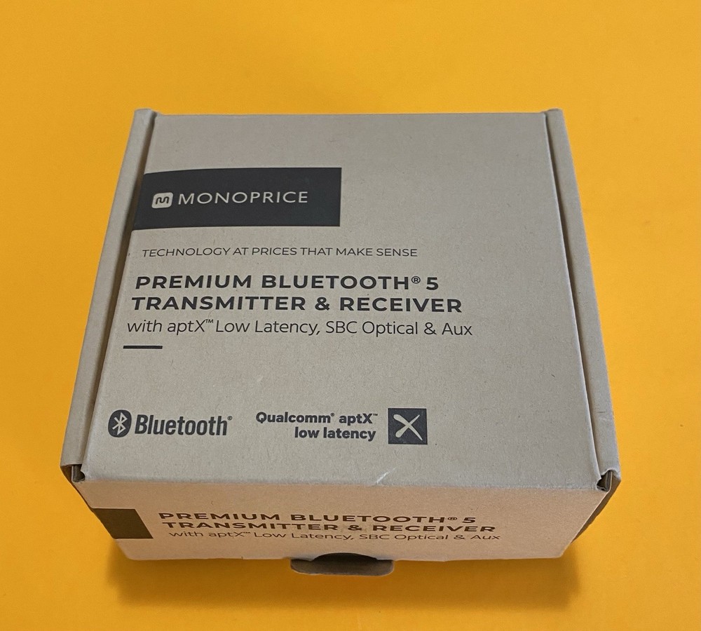 New Monoprice Premium Bluetooth 5 Transmitter & Receiver With aptx HD, aptX
