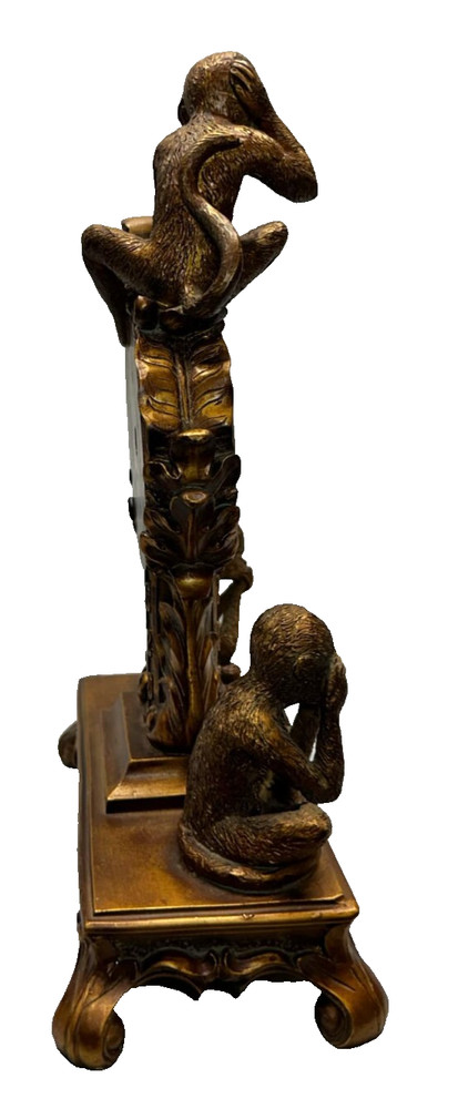 Vintage Three Wise Monkeys Mantel Clock (NO CLOCK) - PREOWNED