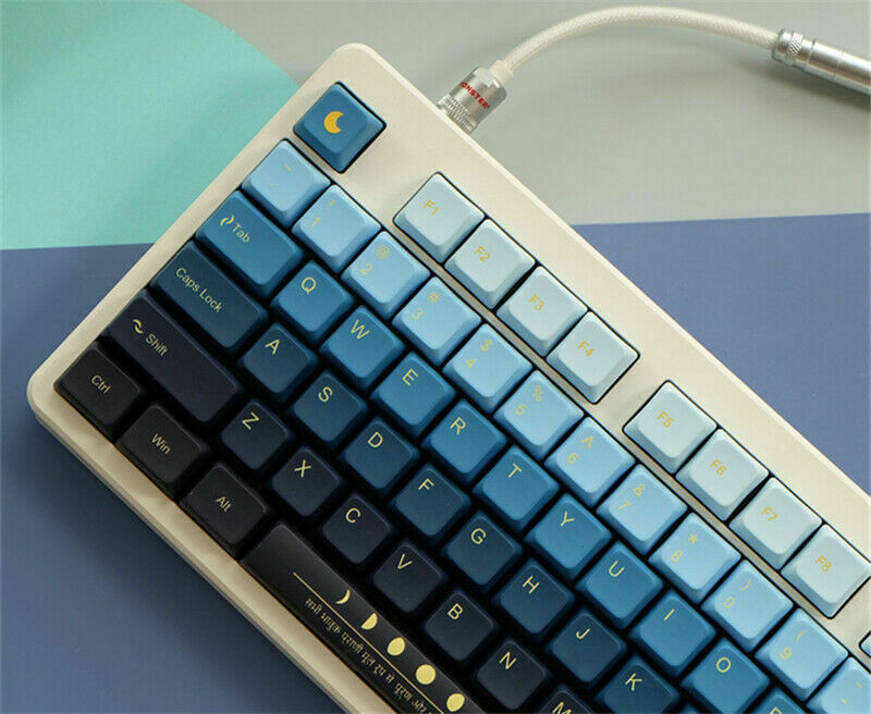 Moonbeam Keycaps Moon Gradient PBT 123 Set Key XDA for Cherry MX