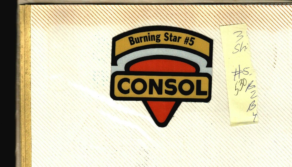 NICE BURNING STAR # 5 SHIELD CONSOL COAL CO. COAL MINING STICKER # 530