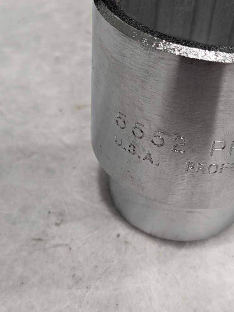 PROTO Hand Socket: 1-5/8" Socket, 12-Point Chrome-Plated J5552
