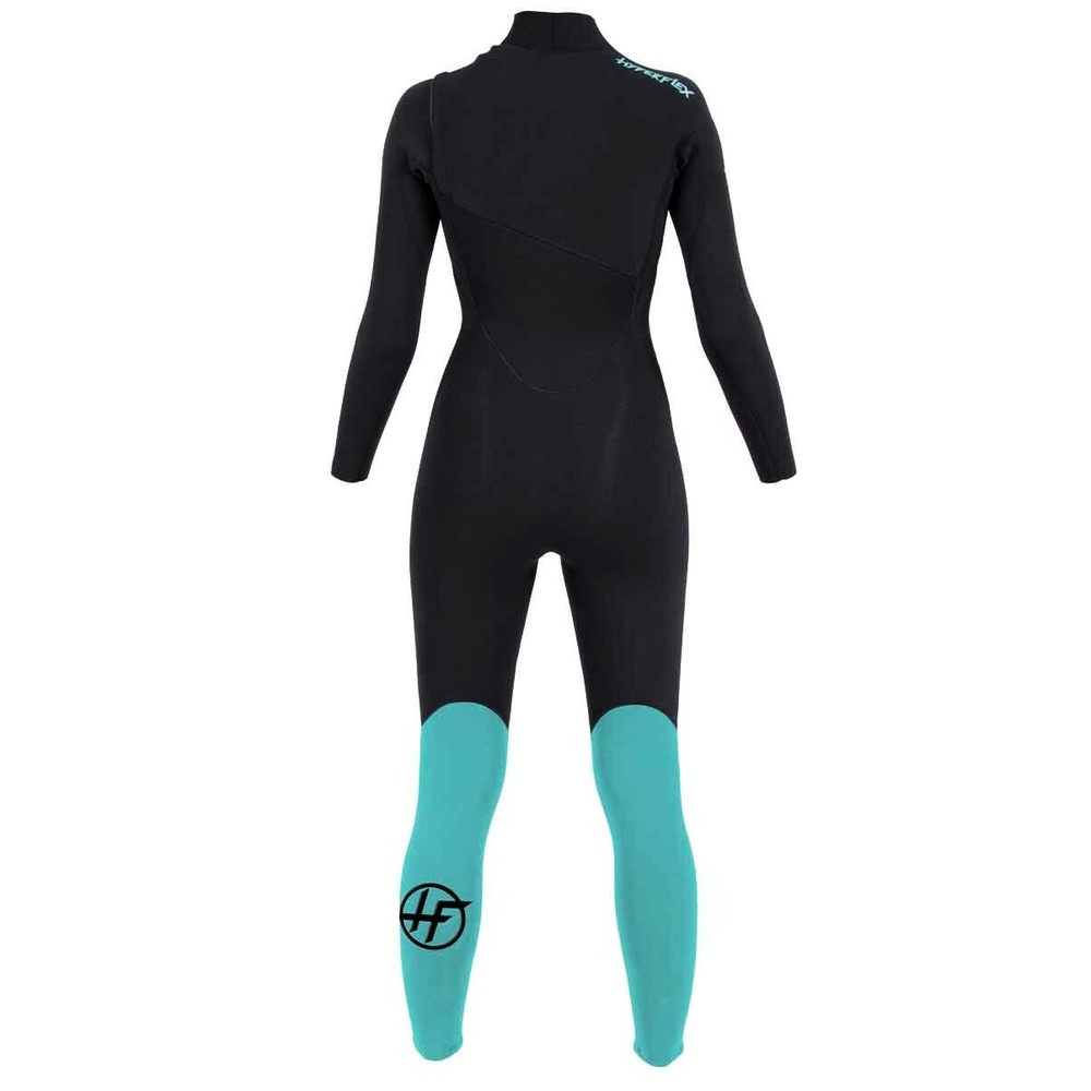HYPERFLEX Women's 3/2 VYRL CZ Wetsuit - Black/Teal - Size 8 - NWT