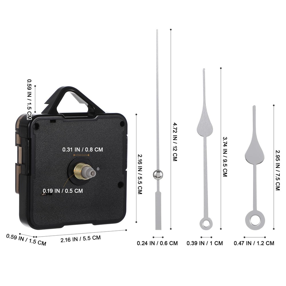 Clock Mechanism Replacement Quartz Clock Movement Replacement Works DIY Repai...