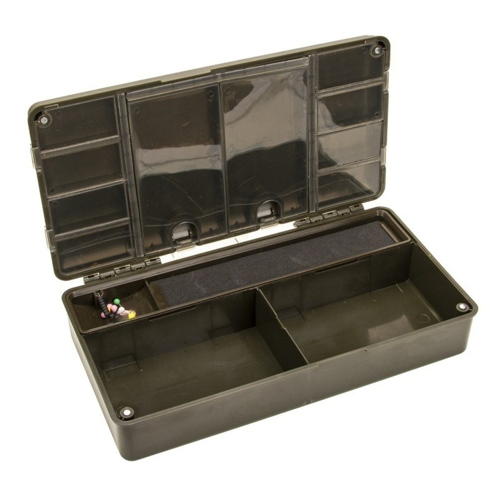 Compact Storage Fishing Tackle Box Carp Rig Organizer Multiple Compartments