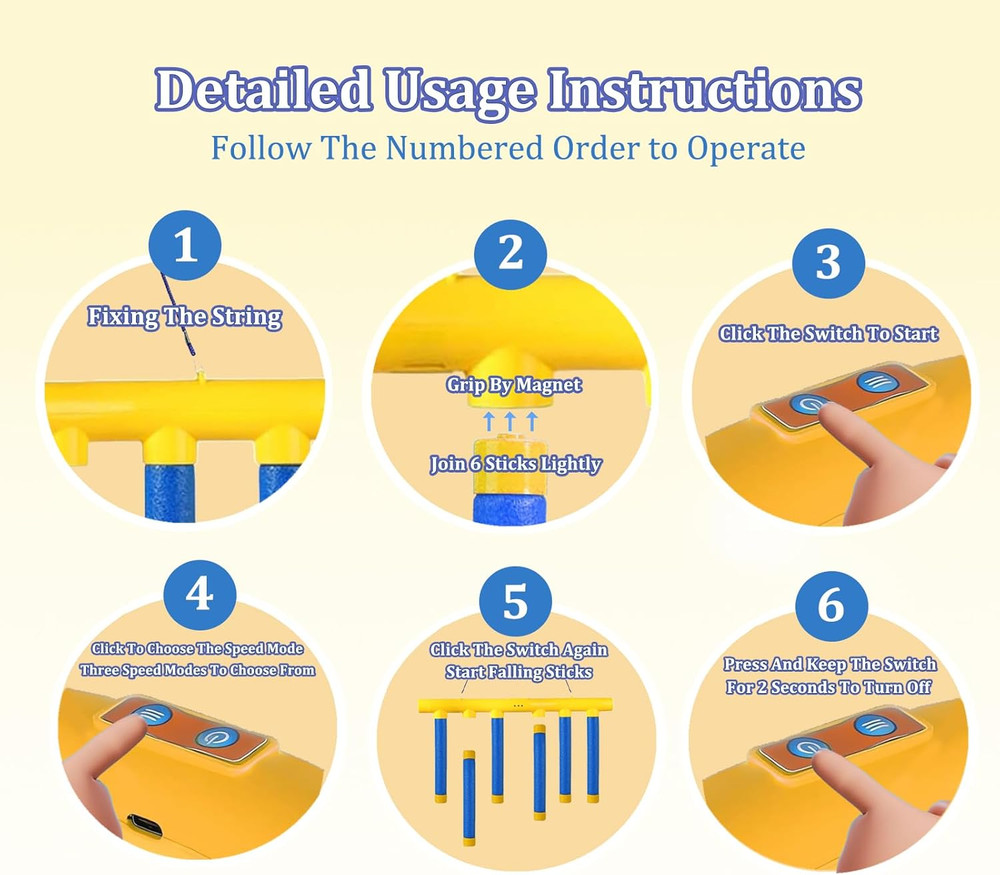 Hand Eye Coordination Training Catching Stick Game Drop Trivia Tool Finger Boxin