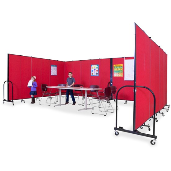 Screenflex CFSL6013DG Portable Partition 24.1ft 72in Stone