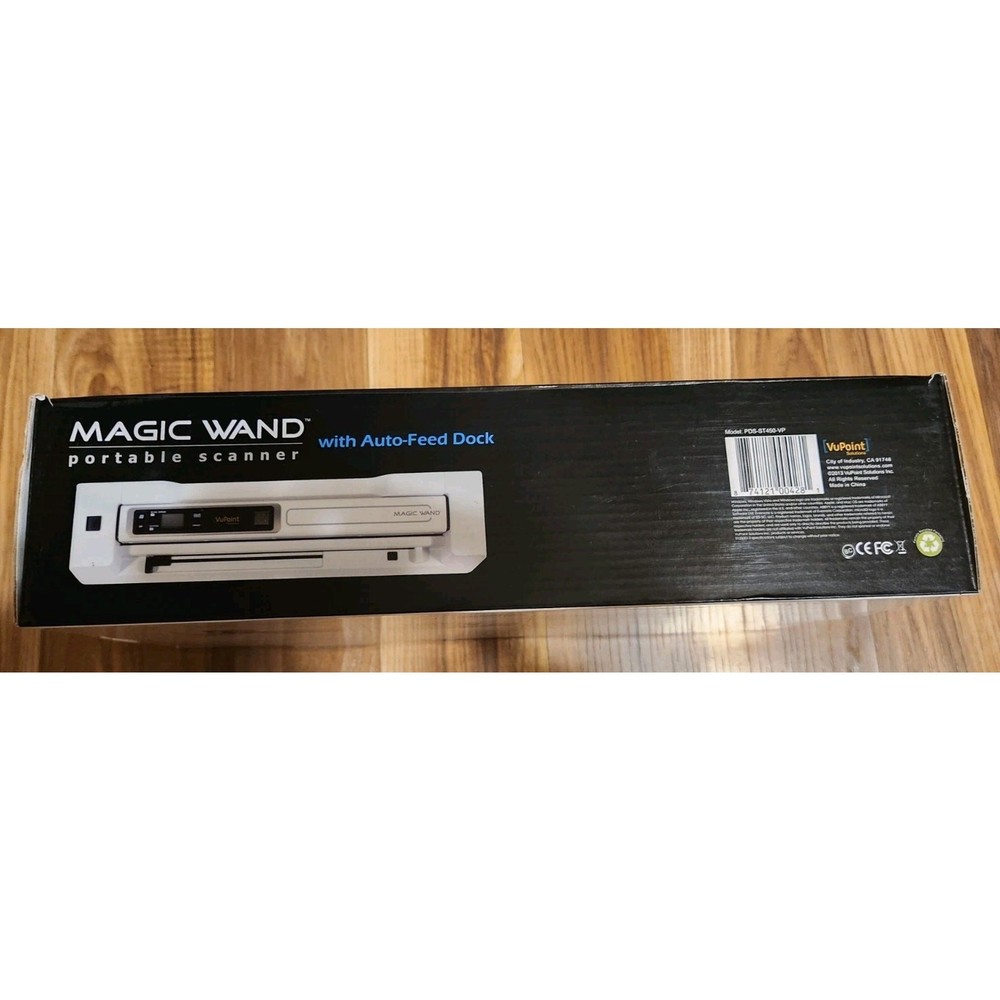 VuPoint Magic Wand Portable Scanner with Auto-Feed Dock (White)