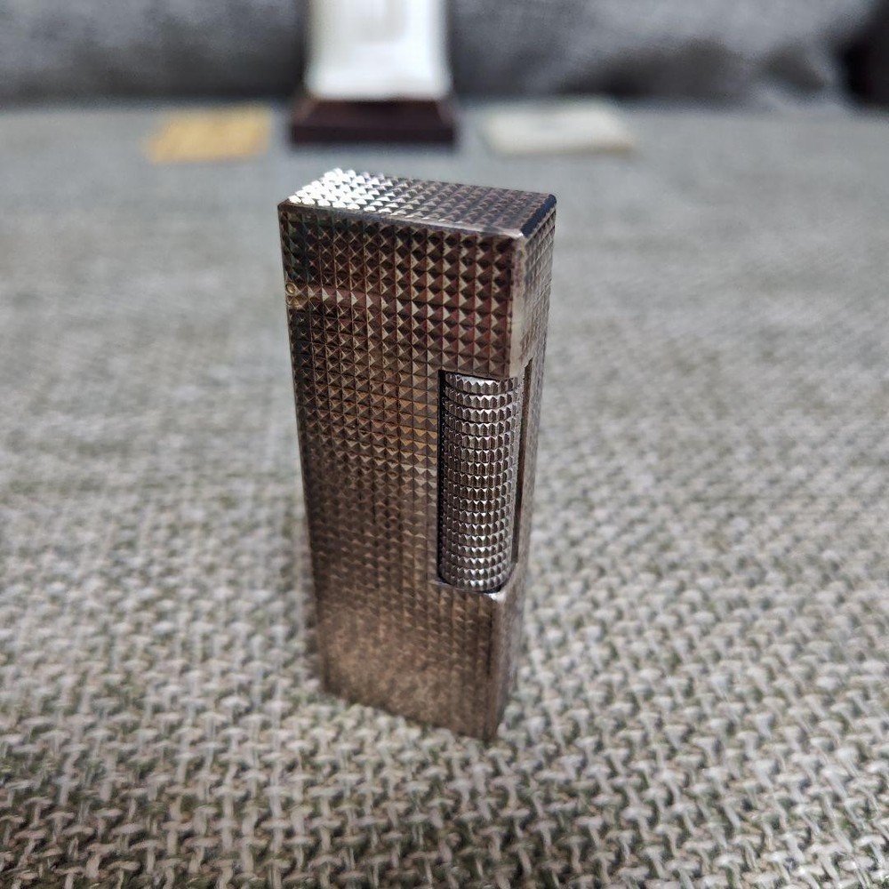 Swiss silver dunhill lighter with case