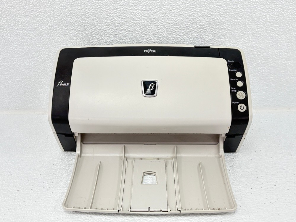PRE OWNED | Fujitsu fi-6130 Duplex Document Scanner Only - White No Pwr Adapter