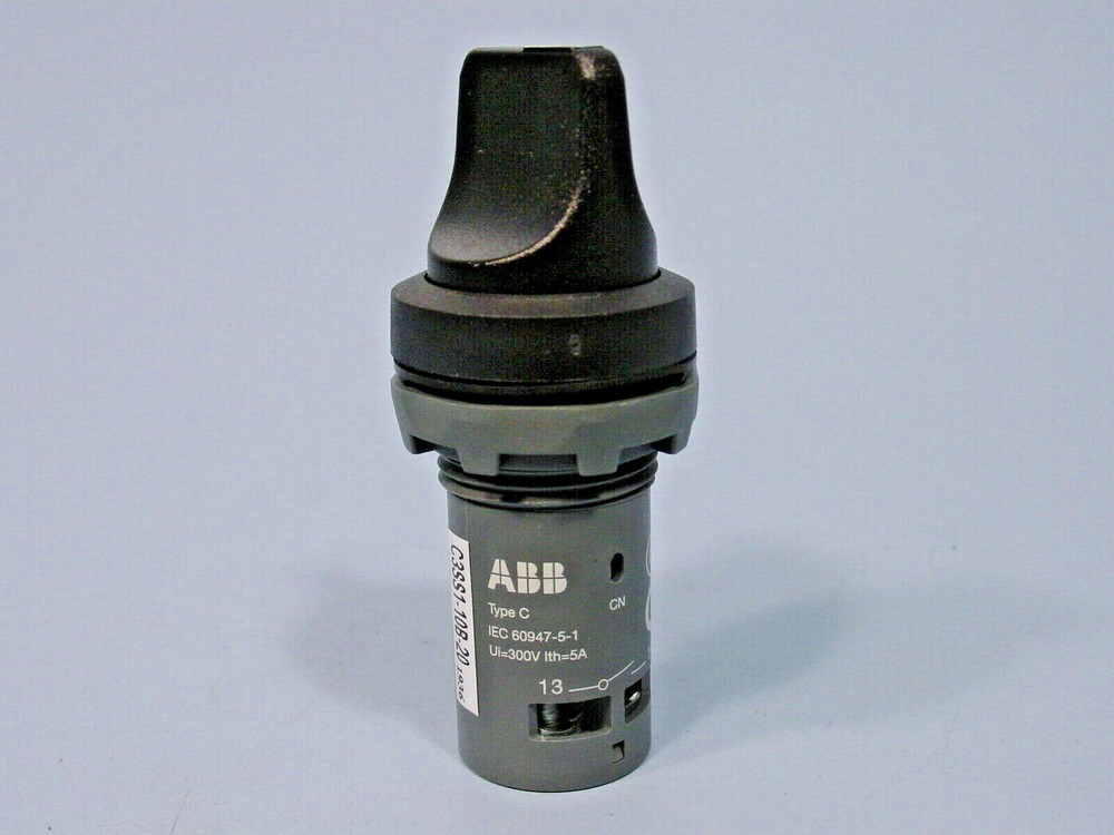 ABB C3SS1-10B-20 22mm Assembled Selector Switch, Knob Type, Compact