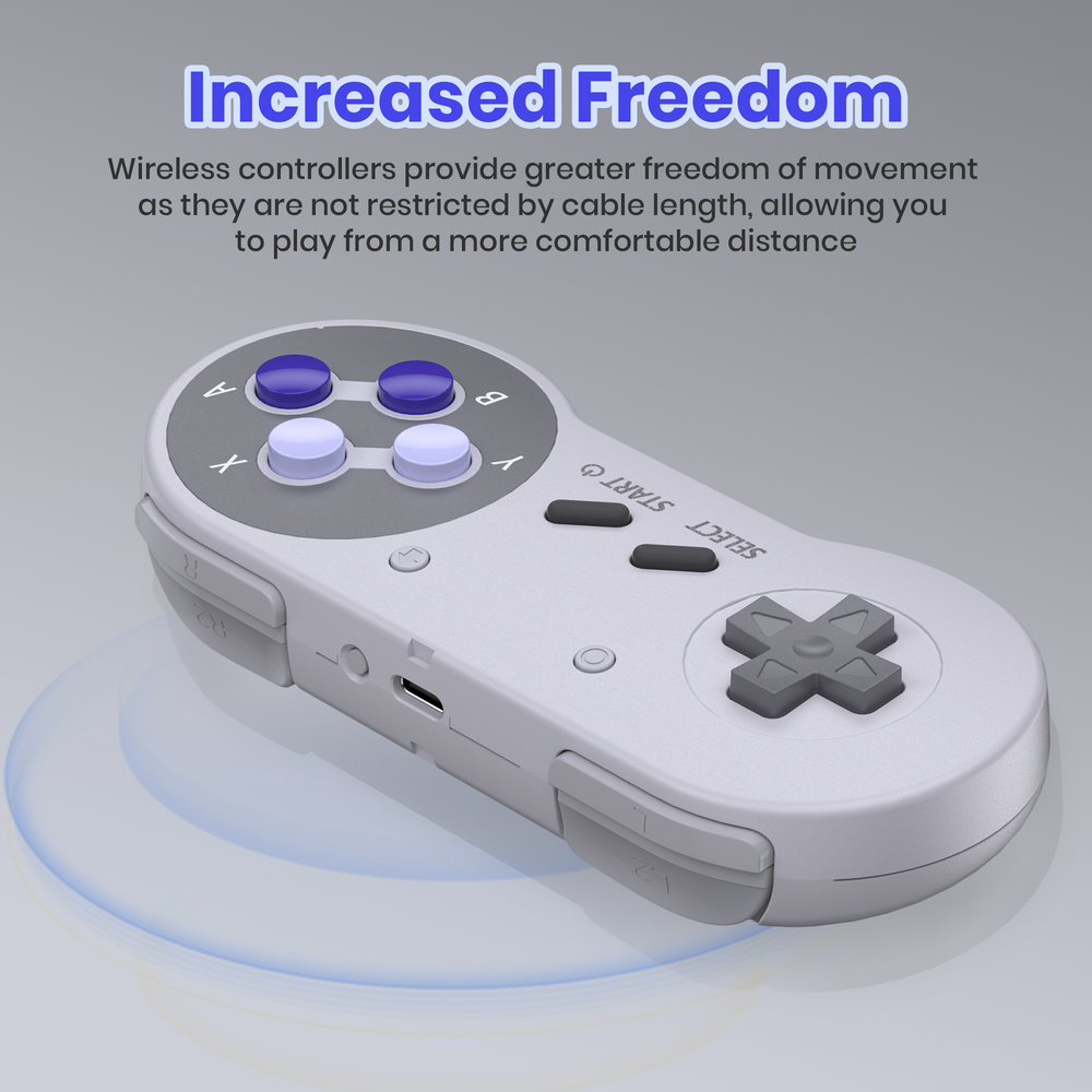 2.4 GHz Wireless SNES Switch Online Controller For Switch PC, Mac OS Steam Deck