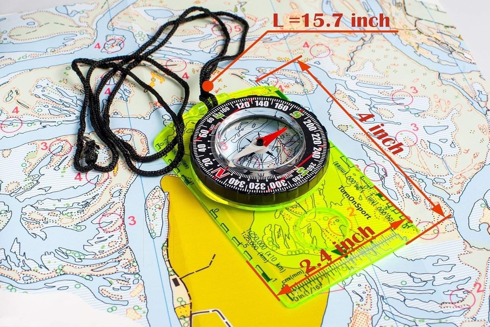 Acrylic Baseplate Compass with Liquid-Filled Capsule for Accurate Direction