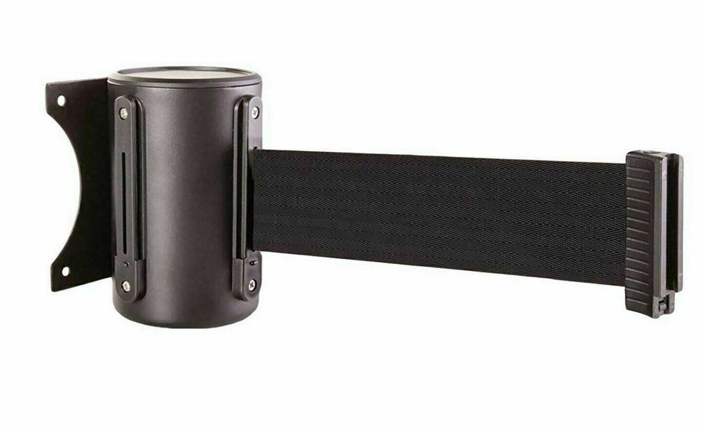 US Weight Wall Mount with Retractable Belt – 13' Black