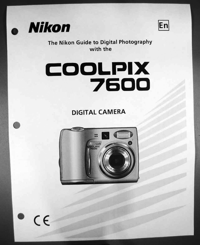 Nikon CoolPix 7600 Digital Camera User Guide Instruction  Manual guide