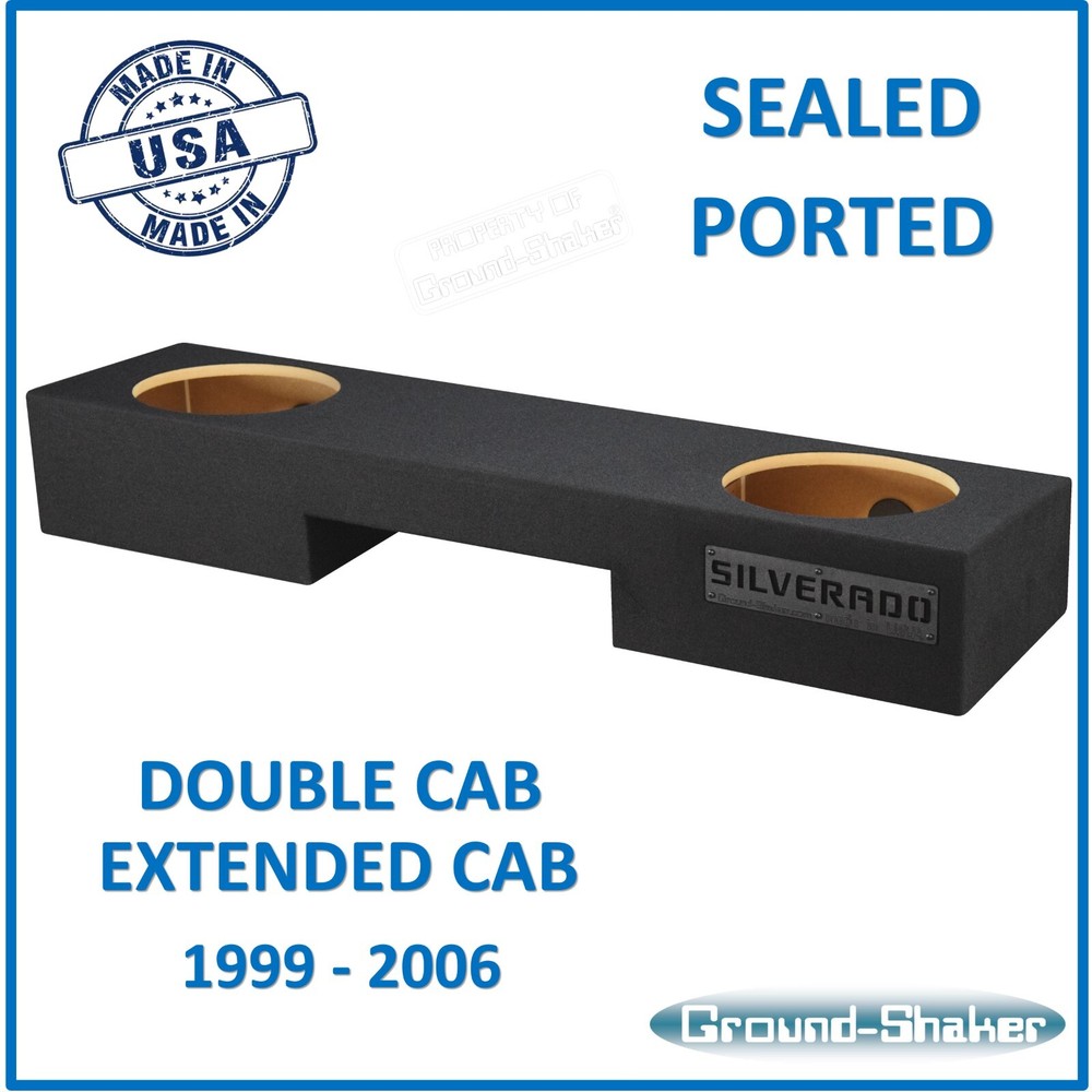Chevy Silverado Extended Cab 1999-2006 Dual Sub Box Subwoofer Enclosure