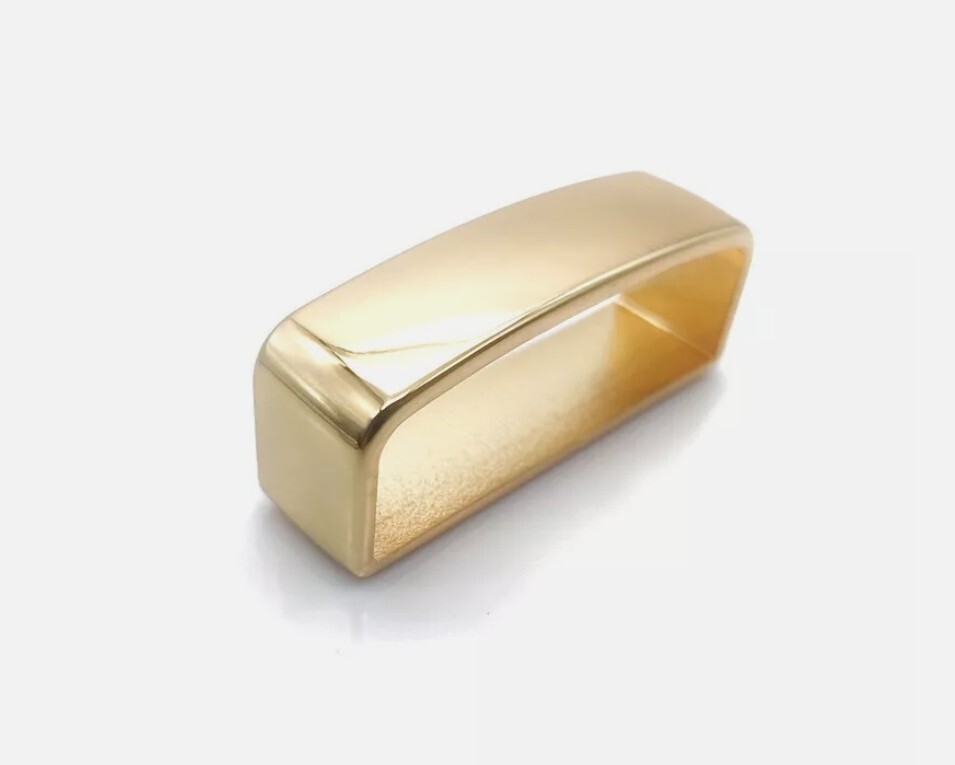 1Pcs Solid Brass Belt Loop Buckle Keeper DIY Leather Craft Metal Accessories