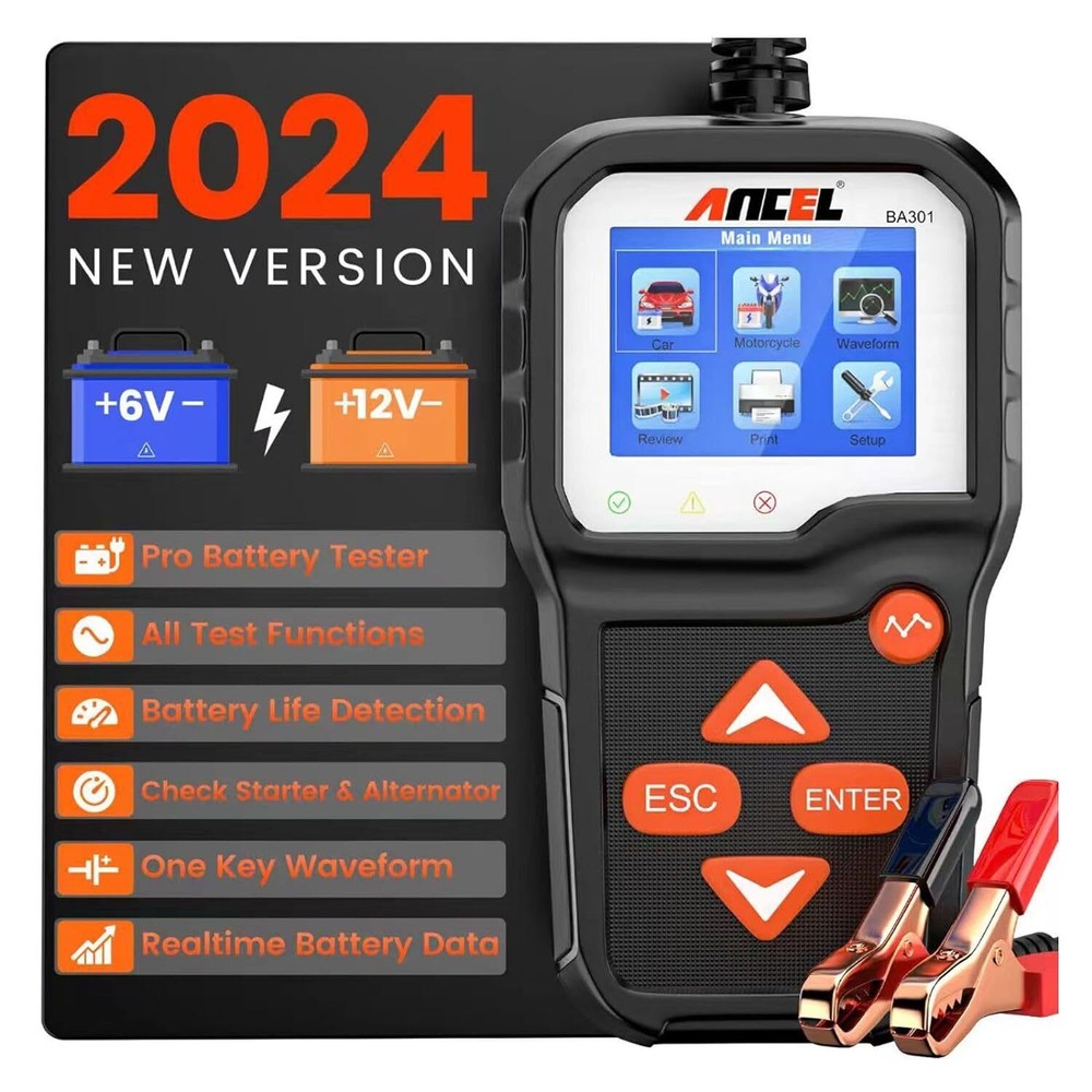 ANCEL BA301 Car Battery Testers Battery Load Cranking Charging Voltage Analyzer
