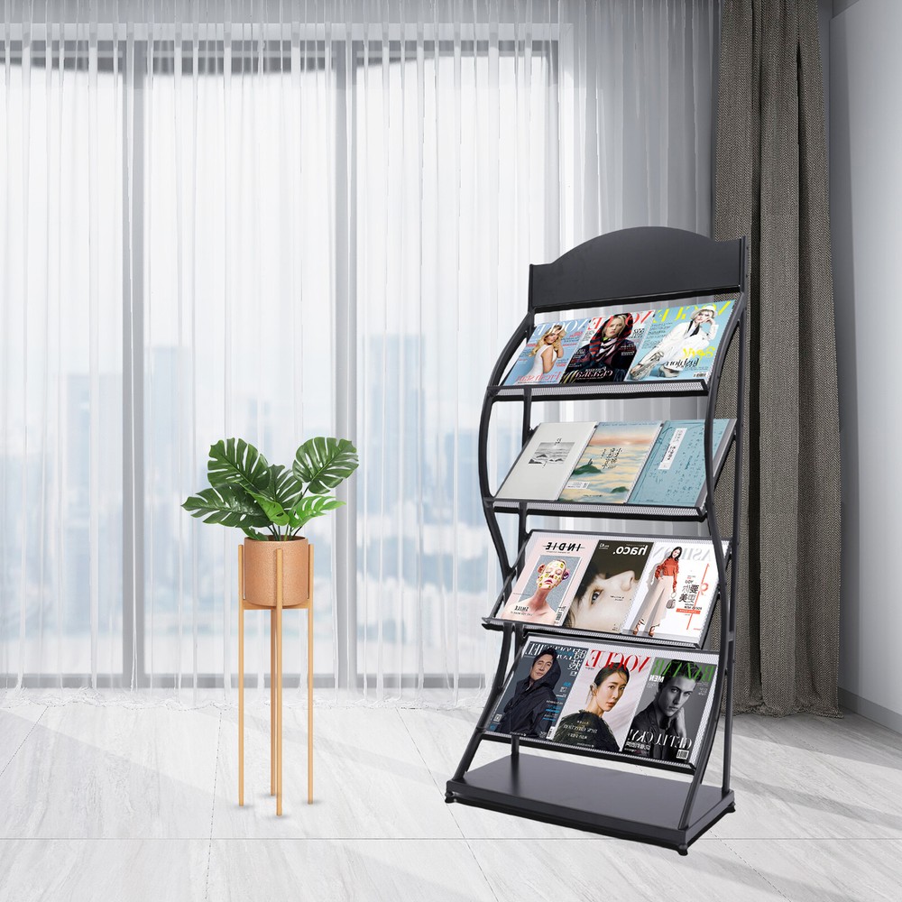 Multi-layer Book Shelf Rack Floor Storage Display Rack USspaper Comic Display