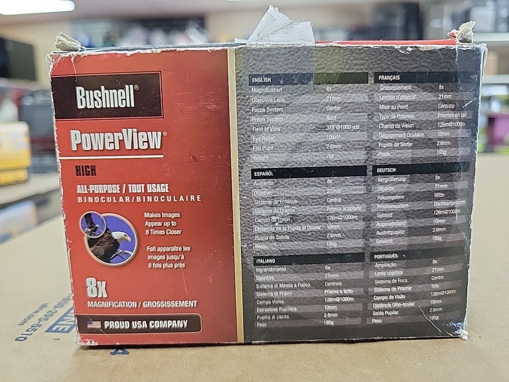 BUSHNELL PowerView 8x21 Compact Binoculars