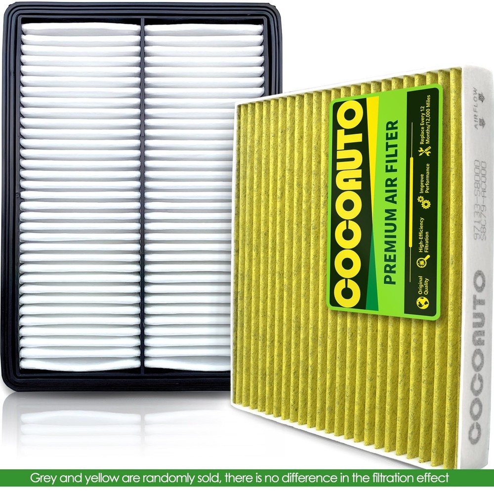 COCOAUTO Engine & Cabin Air Filter Kit for Palisade (2020-2025), Replace...