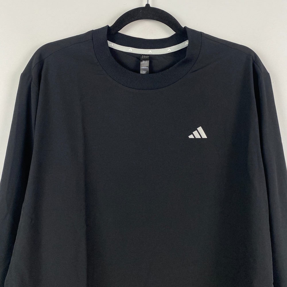 Adidas Woven Wind Golf Jacket Mens Medium Pullover Black ADVR0914