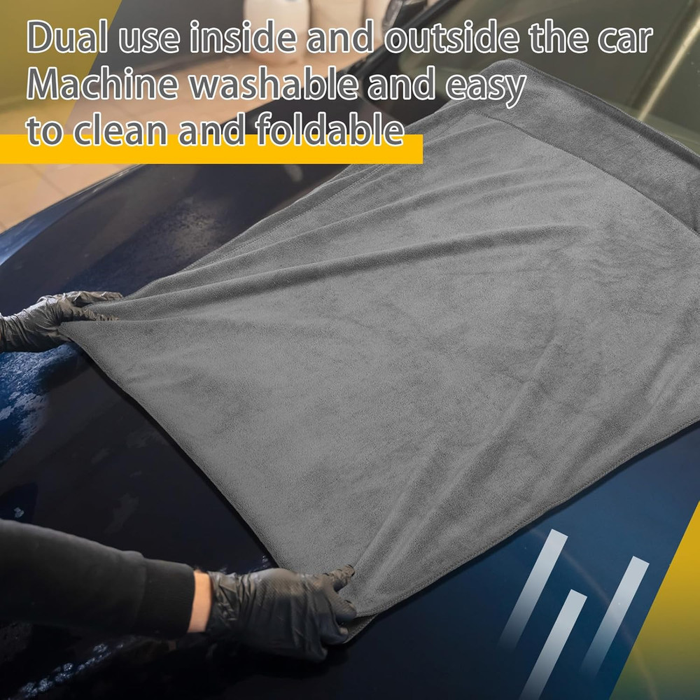 2 Pcs Microfiber Car Drying Towels Large Microfiber Cleaning Cloths for Car High
