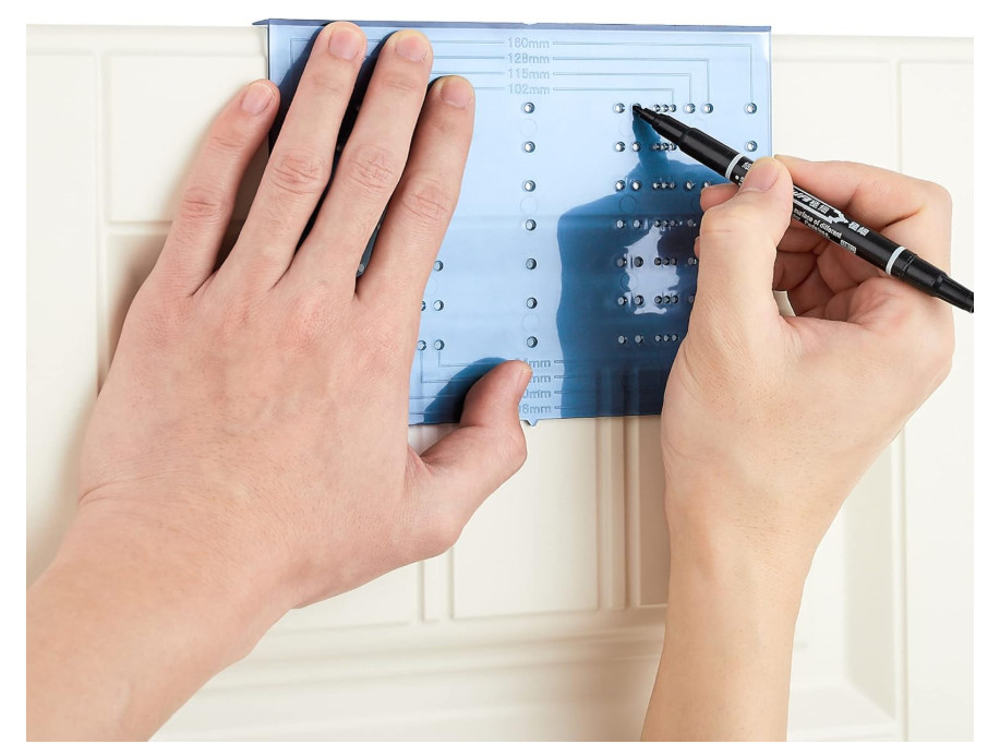 Kitchen Cabinet Pulls Jig Drill Template for Knobs & Handles, Includes Drill Bit