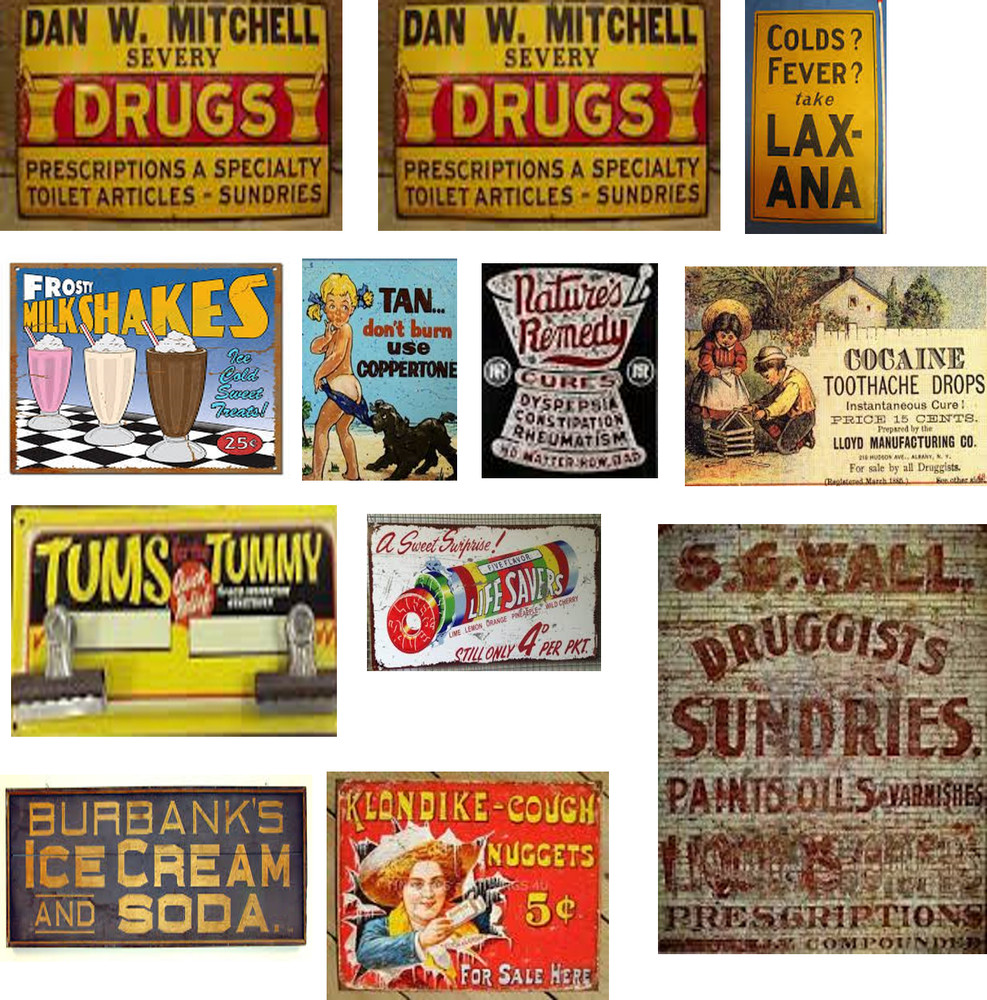 o scale drug store decals