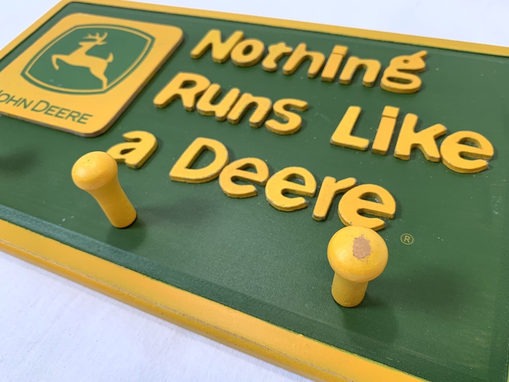 John Deere Coat / Key Wood Plaque Licensed