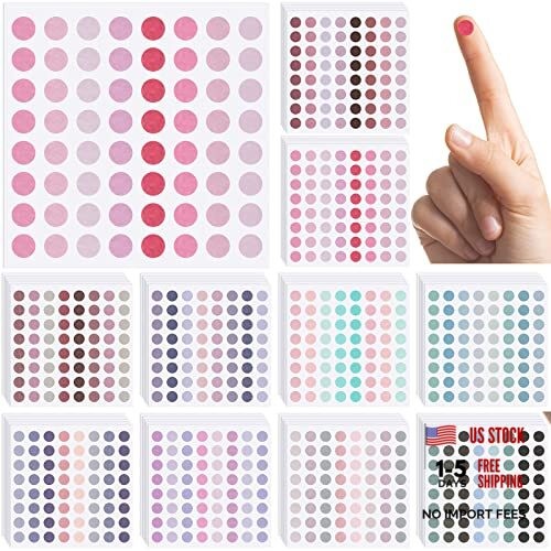 3200 Pieces Small Colored Dots Sticker 1/4 Inch Tiny Round Coding Labels