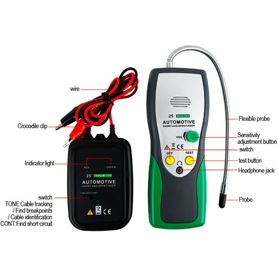 Auto Car Short Circuit Finder Detector Cable Wire Tracker Diagnostic Repair Tool