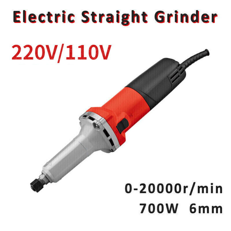 700W 6MM Electric Straight Die Grinder Handheld Variable Speed Grinding Machine