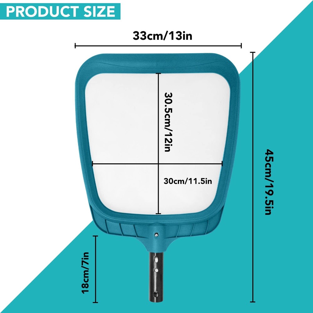 Professional Pool Skimmer Net - Heavy Duty Leaf Cleaning Tool