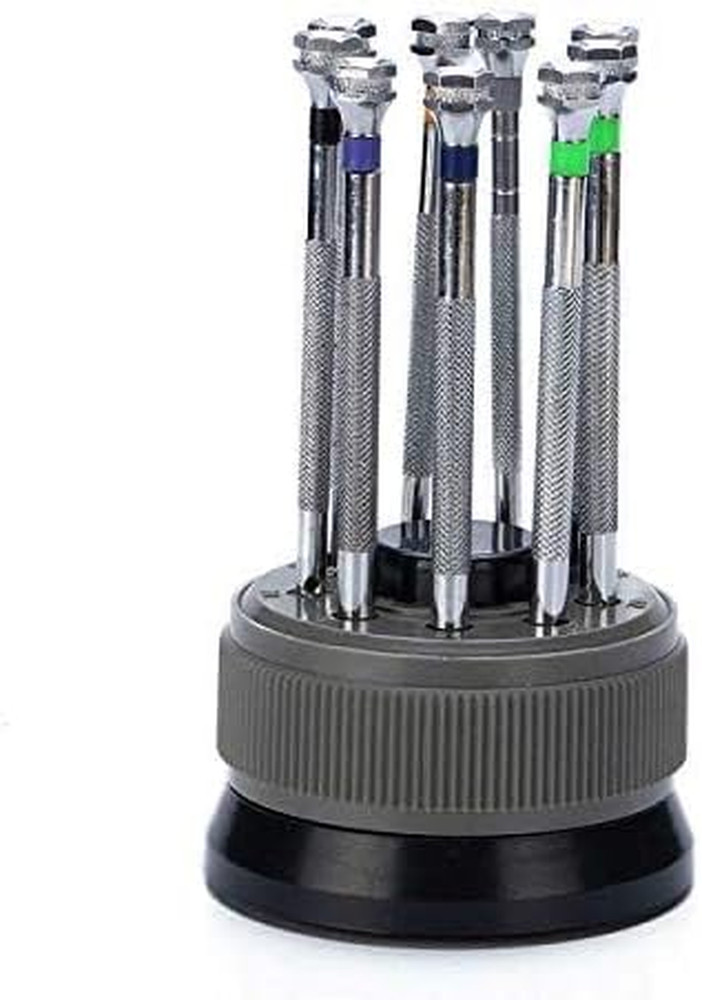 New 9 Pcs Precision Watch Flat Blade Slotted Screwdriver Set Watchmakers Tools