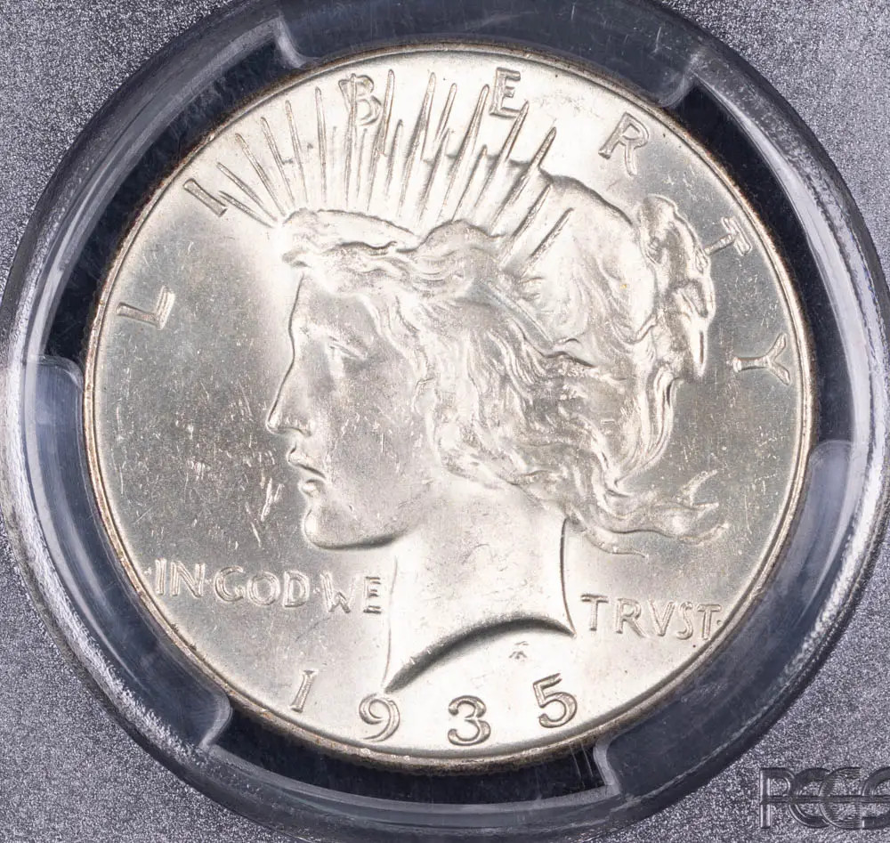 1935 P Peace Silver Dollar PCGS MS-63 CAC