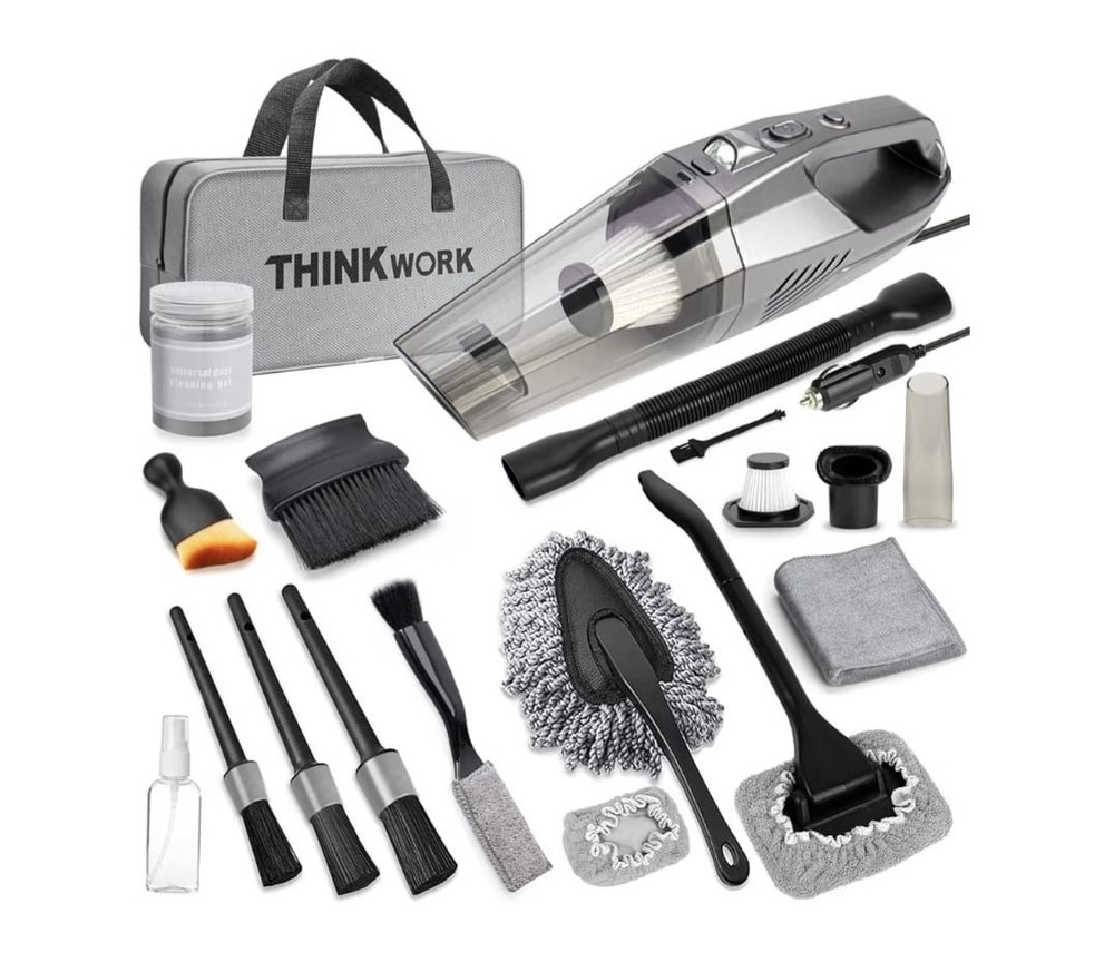 THINKWORK Car Cleaning Kit, High Power Vacuum, Storage
