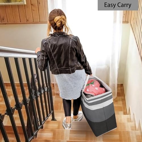 2-Pack Large Laundry Basket, Waterproof, Laundry Hamper,Collapsible Tall