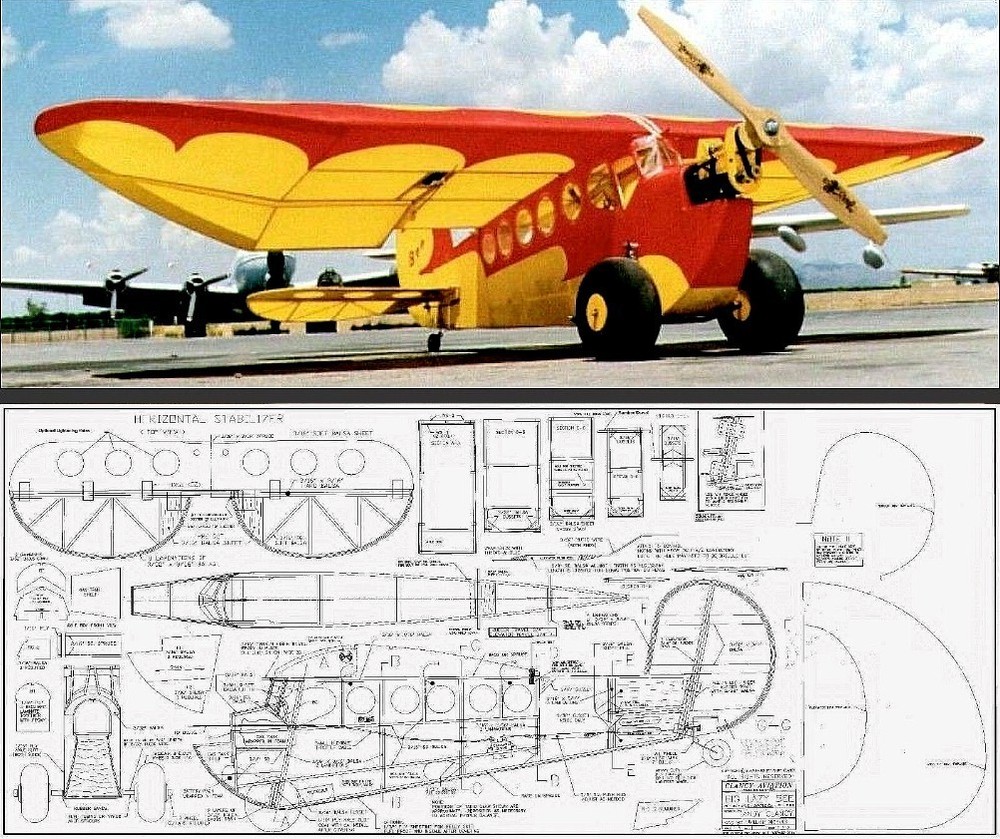 RC plans and patterns BIG LAZY BEE wingspan 72"