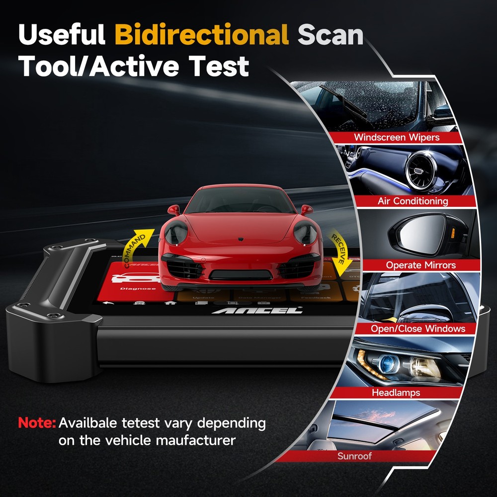 ANCEL V6 PRO Bi-directional OBD2 Scanner All System Diagnostic Key Programming