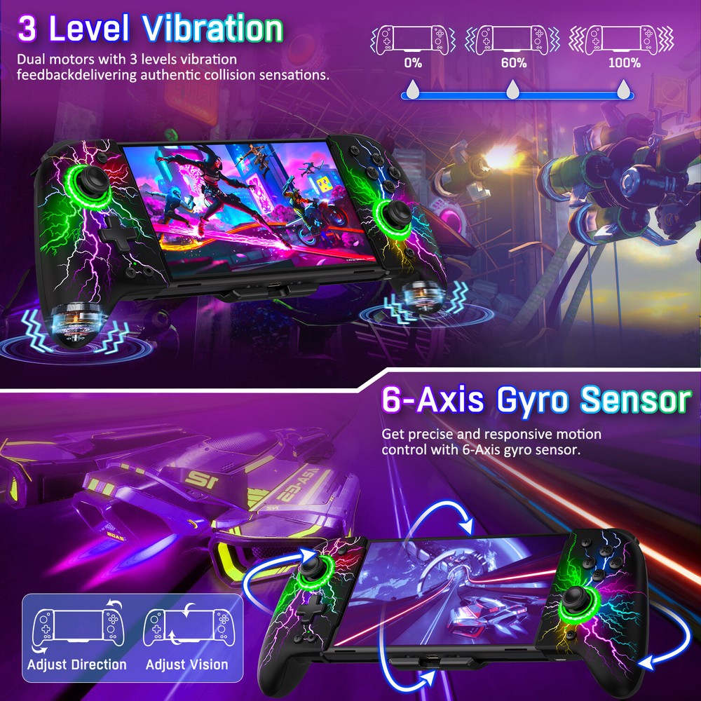 Switch Controller for Nintendo Switch/OLED,Full-Size Grip Wireless Switch Joypad