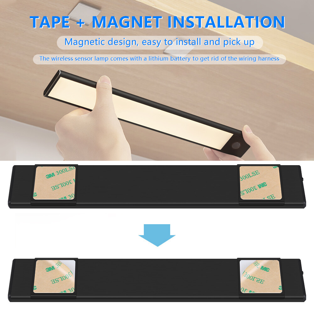 Under Cabinet Lights Closet Kitchen Counter Hand Sweep Sensor Strip LED Dimmable