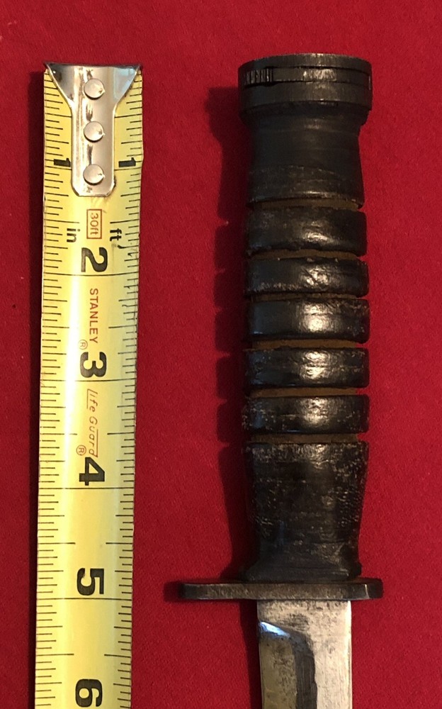 WW2 THEATRE KNIFE - LEATHER HANDLE WITH SHEATH