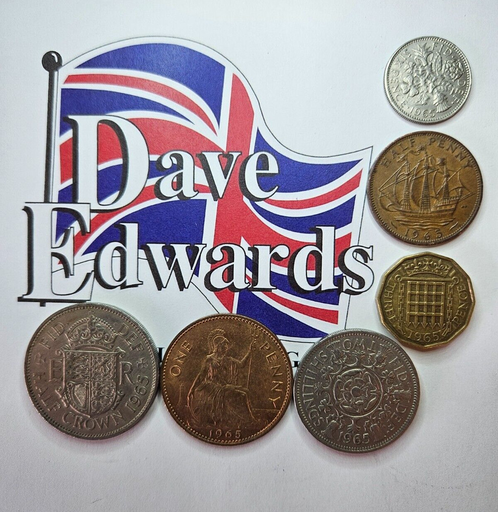 BRITISH PRE DECIMAL COIN SET - 1965