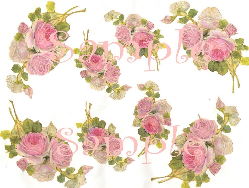 Shabby Victorian Bouquet Waterslide Decals